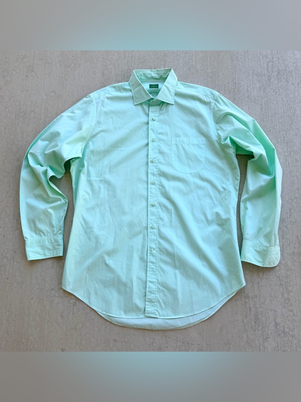 Sid Mashburn Shirt Men Size Large Mint Green Southern Gentleman